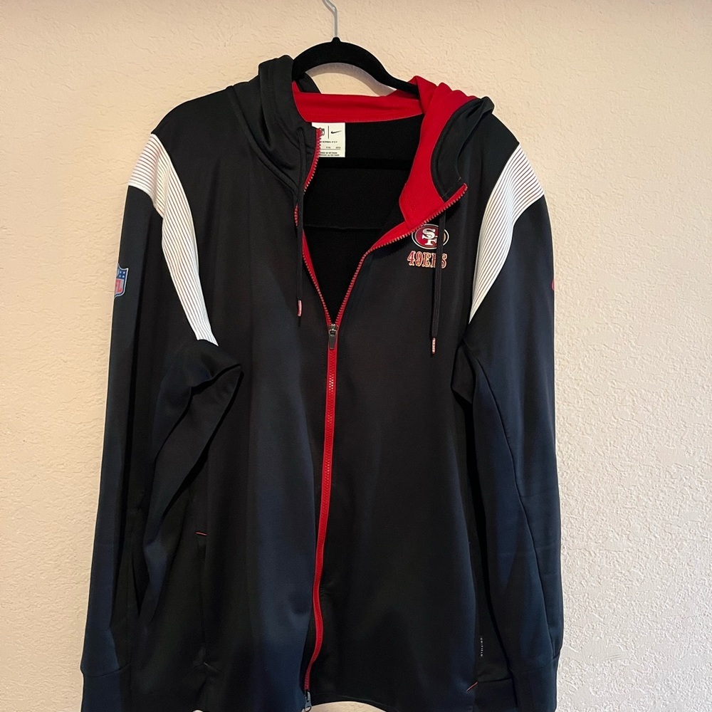 SF 49ers Nike Black Zip up jacket - Picture 3 of 12
